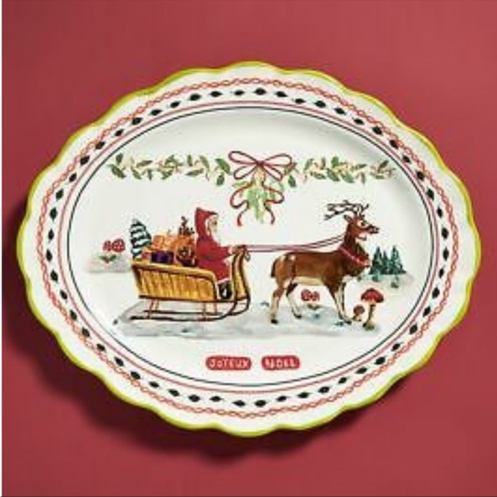 Nathalie Lete Santa's Sleigh Serving Platter